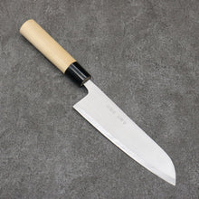  Nakaniida White Steel No.2 Migaki Polish Finish Santoku  165mm Magnolia Handle - Seisuke Knife