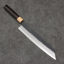  Seisuke Blue Super Hammered Kiritsuke Gyuto  240mm Shitan (ferrule: White Pakka wood) Handle