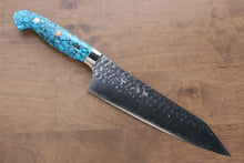  Yu Kurosaki Senko SG2 Hammered Gyuto 180mm Turquoise Handle - Seisuke Knife