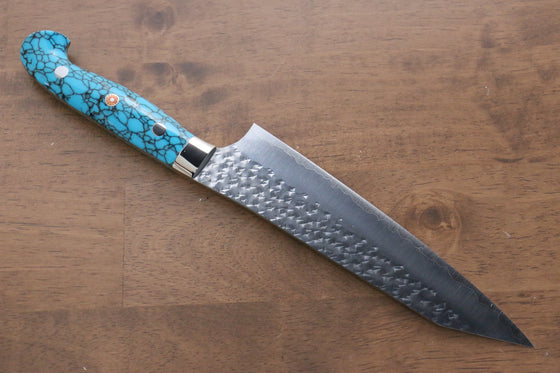 Yu Kurosaki Senko SG2 Hammered Gyuto 180mm Turquoise Handle - Seisuke Knife