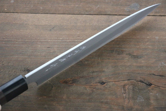 Hideo Kitaoka White Steel No.2 Damascus Yanagiba Japanese Chef Knife 210mm - Seisuke Knife