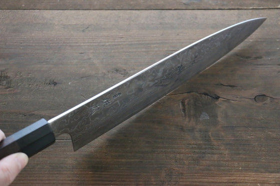Sukenari SG2 Damascus Gyuto 240mm with Shitan Handle - Seisuke Knife