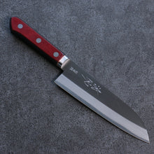  Seisuke Blue Super Migaki Finished Santoku 170mm Red and Black Pakka wood Handle - Seisuke Knife