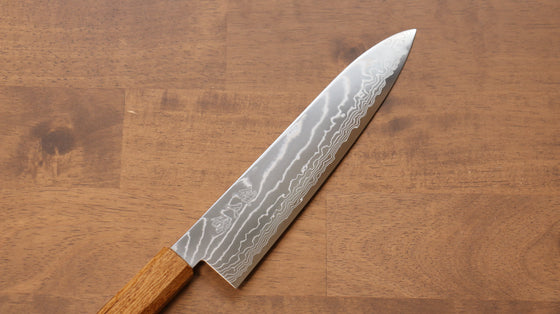 Kajin Cobalt Special Steel Damascus Gyuto 210mm Burnt Oak (Mehakkaku) Handle - Seisuke Knife