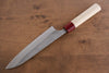 Masakage Yuki White Steel No.2 Nashiji Gyuto 180mm Magnolia Handle - Seisuke Knife
