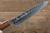 Yu Kurosaki Raijin Cobalt Special Steel Hammered Petty-Utility 150mm Walnut Handle - Seisuke Knife