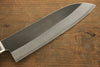 Yoshimi Kato Blue Super Clad Kurouchi Santoku Japanese Chef Knife 180mm - Seisuke Knife