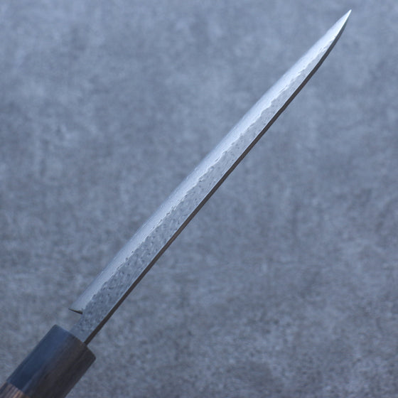 Shizu Gen VG10 Hammered Black Finished Gyuto 180mm Brown Pakka wood Handle - Seisuke Knife