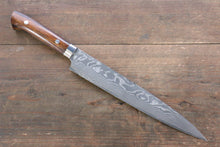  Takeshi Saji SG2 Black Damascus Sujihiki 240mm Ironwood Handle - Seisuke Knife