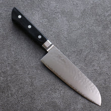  Seisuke VG5 Hammered Kasumitogi Santoku 160mm Black Pakka wood Handle - Seisuke Knife