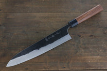  Yoshimi Kato Blue Super Clad Kurouchi Gyuto Japanese Chef Knife 240mm with Honduras Handle - Seisuke Knife