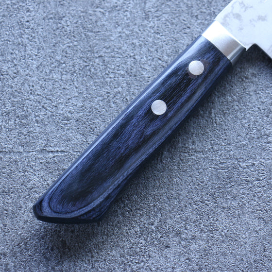 Kunihira Sairyu VG10 Damascus Gyuto 170mm Navy blue Pakka wood Handle - Seisuke Knife