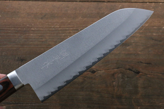 Kunihira VG1 Nashiji Santoku 170mm with Mahogany Handle - Seisuke Knife