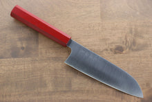  Makoto Kurosaki SG2 Migaki Finished Santoku 170mm with Red Lacquered Handle - Seisuke Knife