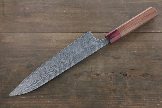 Yoshimi Kato SG2 Damascus Gyuto Japanese Chef Knife 210mm with Honduras Handle - Seisuke Knife