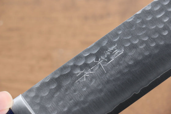 Kunihira VG1 Hammered Usuba 165mm Blue Pakka wood Handle - Seisuke Knife