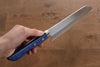 Kunihira VG1 Migaki Finished Santoku 170mm Blue Pakka wood Handle - Seisuke Knife