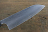 Ogata White Steel No.2 Damascus Santoku 165mm with Shitan Handle - Seisuke Knife