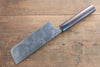 Ogata White Steel No.2 Damascus Nakiri 165mm with Shitan Handle - Seisuke Knife
