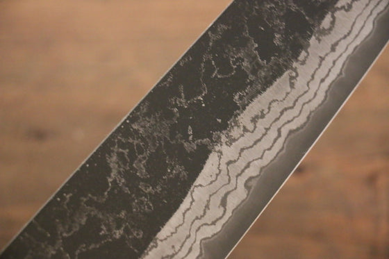 Ogata White Steel No.2 Kurouchi Damascus Gyuto 240mm with Shitan Handle - Seisuke Knife