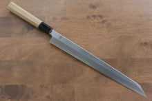  Kikuzuki White Steel No.2 Kasumitogi Kiritsuke Yanagiba 300mm Magnolia Handle - Seisuke Knife