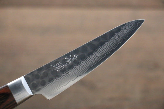Seisuke VG10 17 Layer Damascus Petty-Utility 80mm Mahogany Handle - Seisuke Knife