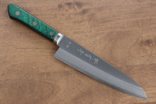  Sakai Kikumori Blue Steel No.1 Gyuto 175mm Green Pakka wood Handle - Seisuke Knife
