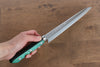 Sakai Kikumori Blue Steel No.1 Gyuto 175mm Green Pakka wood Handle - Seisuke Knife