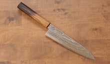 Kajin Cobalt Special Steel Damascus Gyuto 210mm Burnt Oak (Mehakkaku) Handle - Seisuke Knife