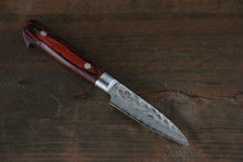  Sakai Takayuki VG10 33 Layer Damascus Petty-Utility 80mm Mahogany Pakka wood Handle - Seisuke Knife