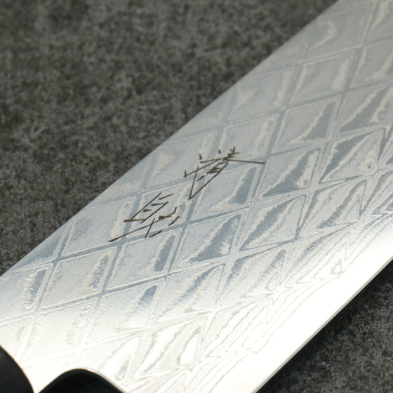 Seisuke AUS10 Mirror Crossed Kiritsuke Gyuto210mm Black Pakka wood Handle - Seisuke Knife