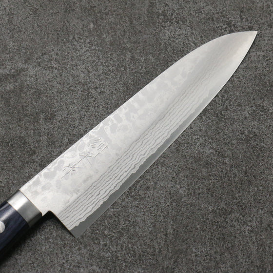 Kunihira Sairyu VG10 Damascus Gyuto180mm Navy blue Pakka wood Handle - Seisuke Knife