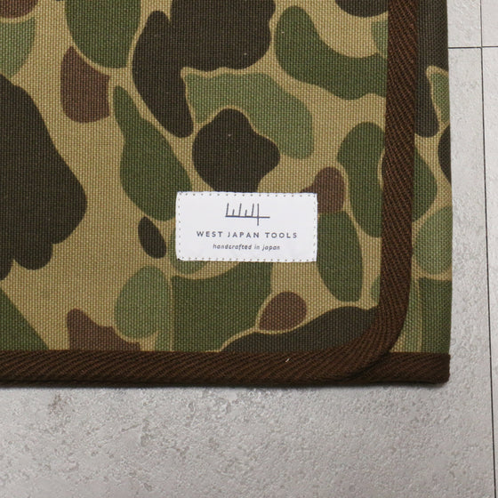 West Japan Tools Knife roll with 6 pockets Cloth Camouflage  640mm x 510mm - Seisuke Knife