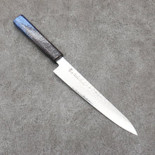  Sakai Takayuki Rinnou VG10 33 Layer Damascus Petty-Utility Japanese Knife 180mm Blue Lacquered Handle - Seisuke Knife