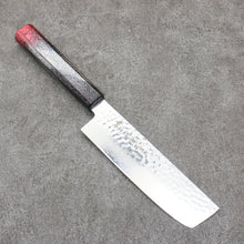  Sakai Takayuki Rinnou VG10 33 Layer Damascus Nakiri Japanese Knife 160mm Red Lacquered Handle - Seisuke Knife