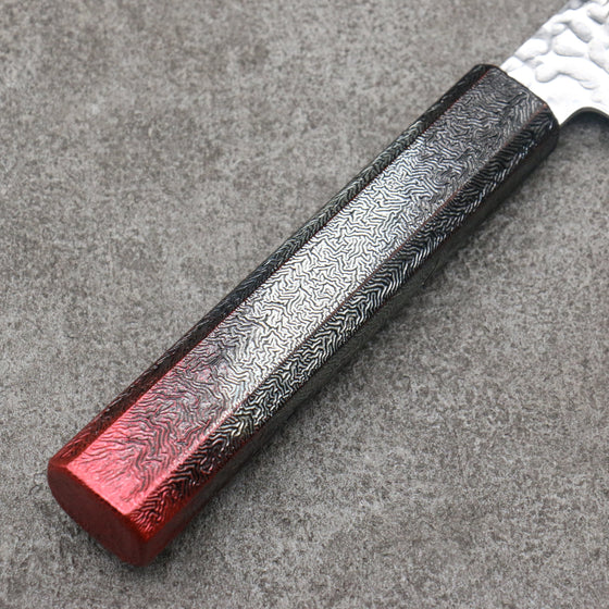 Sakai Takayuki Rinnou VG10 33 Layer Damascus Santoku170mm Red Lacquered Handle - Seisuke Knife