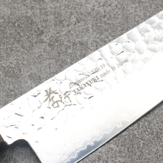 Sakai Takayuki Rinnou VG10 33 Layer Damascus Santoku170mm Purple LacqueredHandle - Seisuke Knife