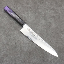  Sakai Takayuki Rinnou VG10 33 Layer Damascus Gyuto Japanese Knife 210mm Purple Lacquered  Handle - Seisuke Knife