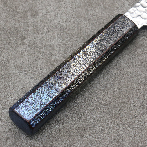 Sakai Takayuki Rinnou VG10 33 Layer Damascus Santoku170mm Blue Lacquered Handle - Seisuke Knife