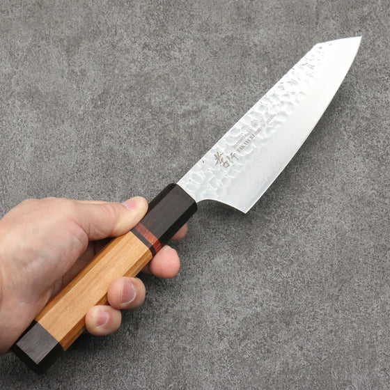 Sakai Takayuki VG10 33 Layer Damascus Kengata Santoku160mm Mountain cherry (12 sided) Handle - Seisuke Knife