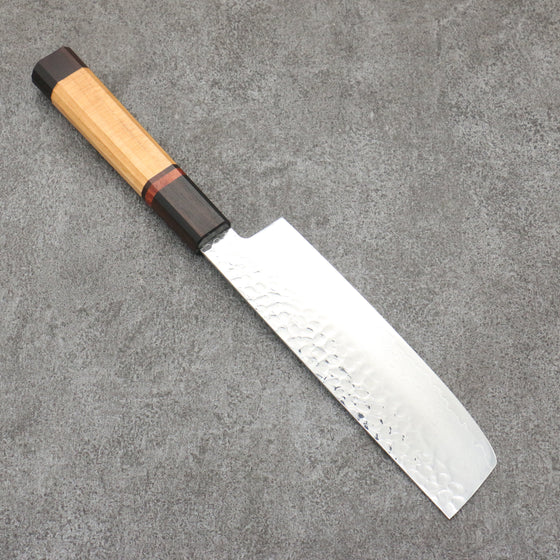 Sakai Takayuki VG10 33 Layer Damascus Nakiri170mm Mountain cherry (12 sided) Handle - Seisuke Knife