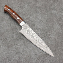  Takeshi Saji R2/SG2 Black Damascus Gyuto Japanese Knife 150mm Ironwood Handle - Seisuke Knife