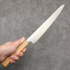 Seisuke Silver Steel No.3 Migaki Polish Finish Sujihiki240mm White Oak Handle - Seisuke Knife