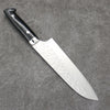 Takeshi Saji VG10 Hammered Damascus Cross Santoku180mm Micarta (Cloud) Handle - Seisuke Knife