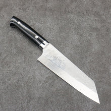  Takeshi Saji VG10 Hammered Damascus Cross Bunka Japanese Knife 180mm Micarta (Cloud) Handle - Seisuke Knife