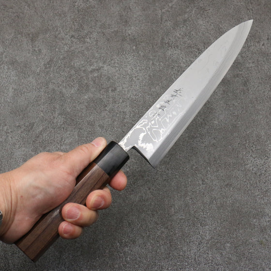 Hideo Kitaoka Blue Steel No.2 Damascus Mioroshi Deba210mm Shitan Handle - Seisuke Knife
