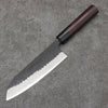 Nao Yamamoto Blue Steel Kurouchi Santoku170mm Shitan (ferrule: Black Pakka wood) Handle - Seisuke Knife