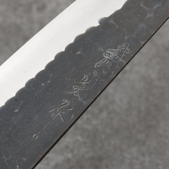 Nao Yamamoto Blue Steel Kurouchi Gyuto180mm Shitan (ferrule: Red Pakka wood) Handle - Seisuke Knife