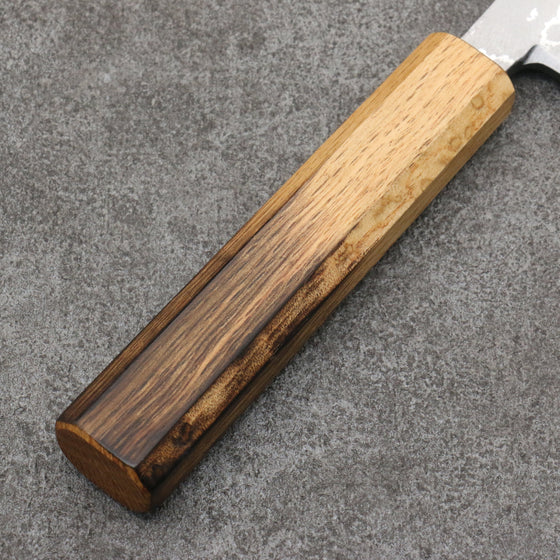 Hideo Kitaoka White Steel No.2 Damascus Mioroshi Deba300mm Burnt Oak Handle - Seisuke Knife