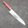 Yoshimi Kato Minamo SG2 Hammered Gyuto  210mm Western style (red) Handle - Seisuke Knife